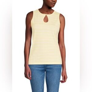 Yellow KEYHOLE Sleeveless Women's Top